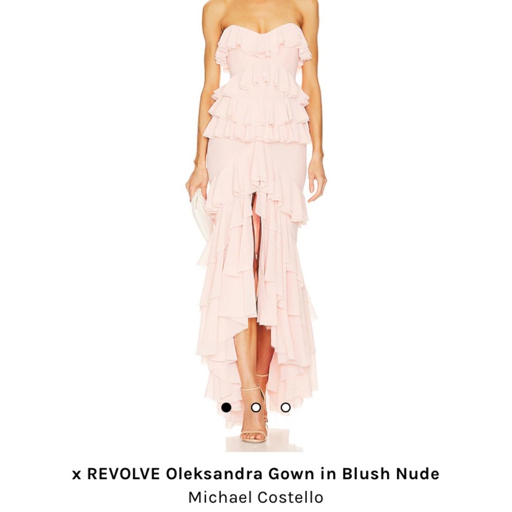 Michael Costello x Revolve Oleksandra Gown in blush nude in XS - sold out